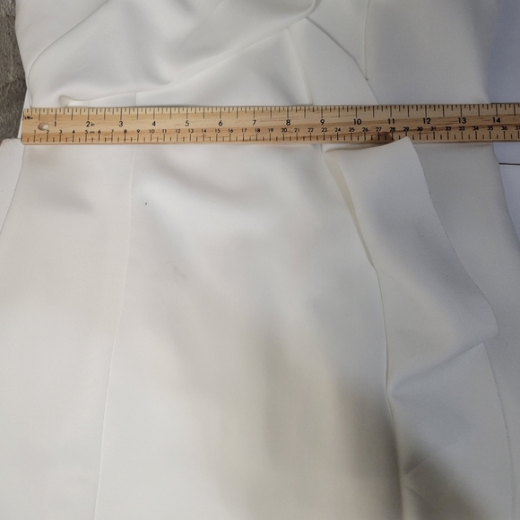 Ella Off white Sleeveless ruffle detail medium midi dress (NWT) - Picture 8 of 11